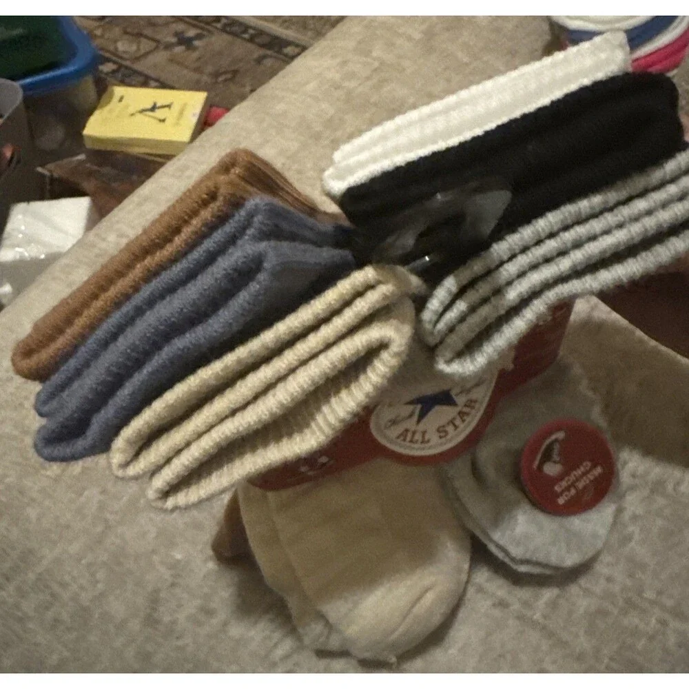 Converse Men's Ankle Socks 6 Pairs Sz 6-12 Free Shipping Asst. Color FAST SHIP